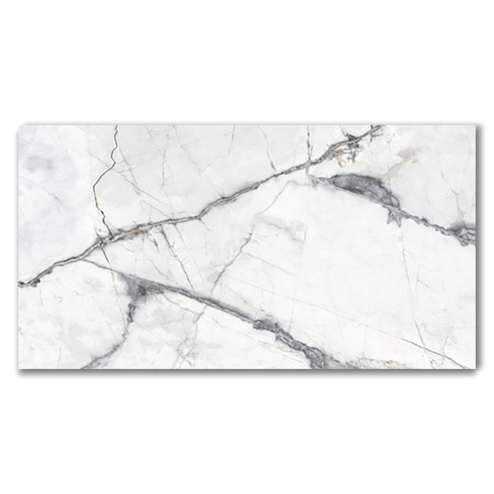 Designo Invisible White Marble Effect Polished Porcelain 60x120